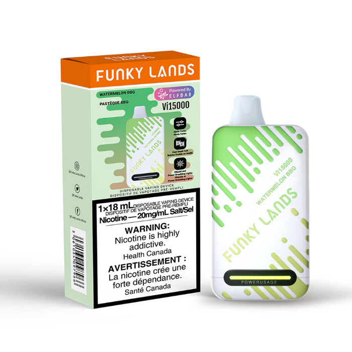 Funky Lands Vi15000 - Disposable Nicotine Vape - Watermelon BBG