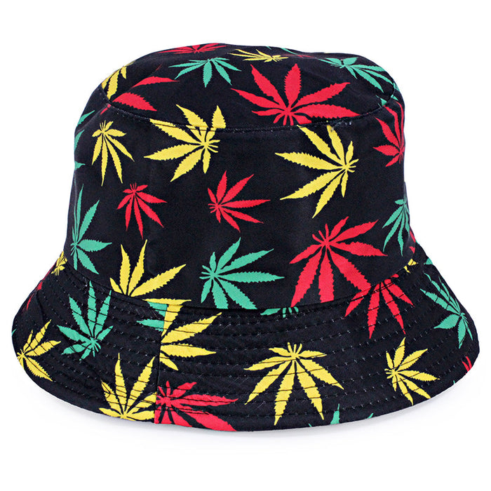 KKC - Bucket Hat w/ Hemp Leaf Print