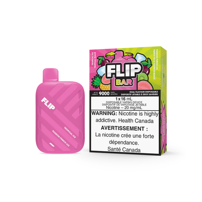 Flip Bar - Disposable Nicotine Vape - Tropical Ice and Passion Punch Ice