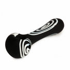 Red Eye Glass - 4" Black Hole Hand Pipe