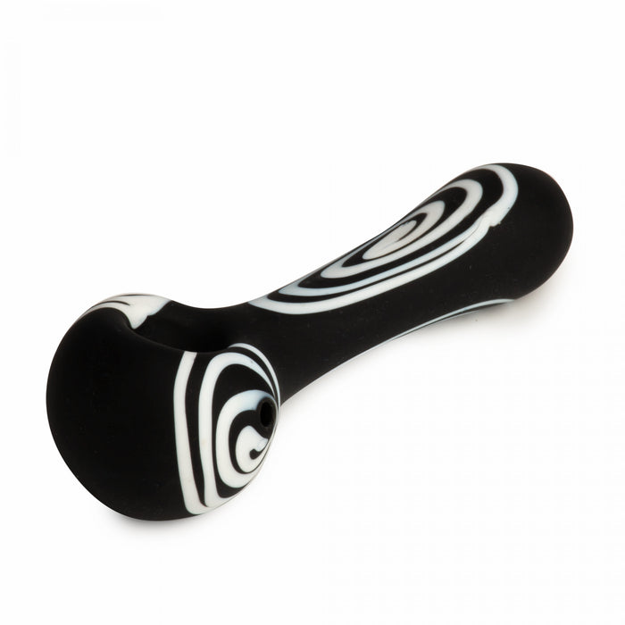 Red Eye Glass - 4" Black Hole Hand Pipe