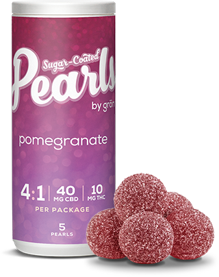 Pearls By Grön - Pomegranate 40:10 CBD:THC Gummies