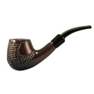 Shire Pipes - 5.5" Engraved Bent Brandy Saddle Stem Pipe