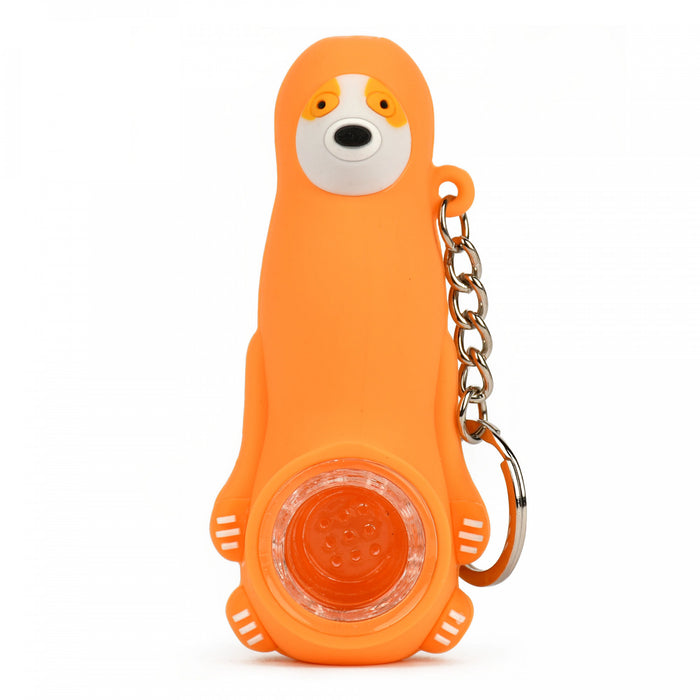 Lit™ Silicone - 3.75" Sloth Hand Pipe and Keychain