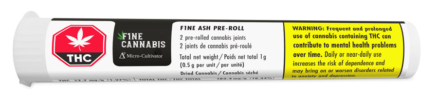 F1NE Cannabis - F1NE Ash Pre-Roll