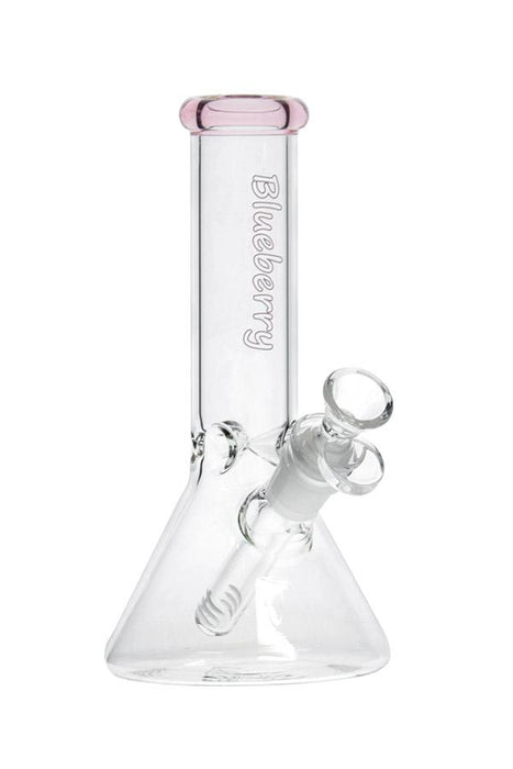 Blueberry - 8" Glass Beaker Bong with Colour Accent