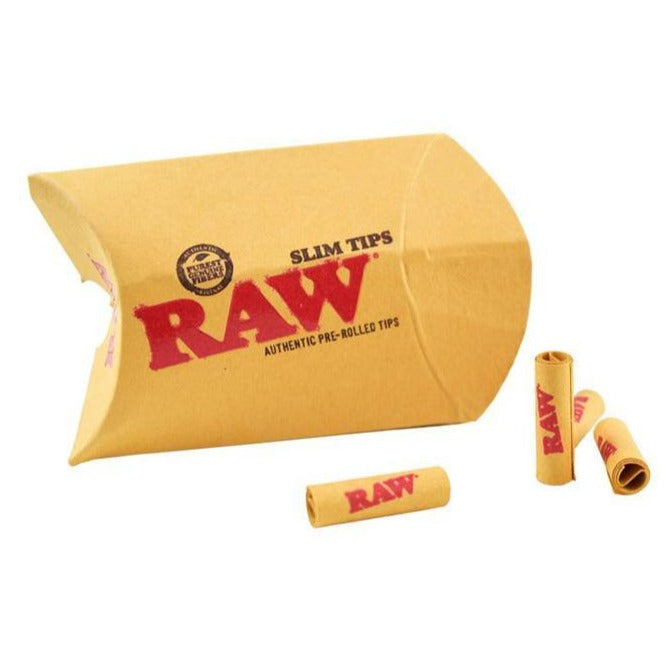 RAW - Unbleached Pre-Rolled Slim Tips