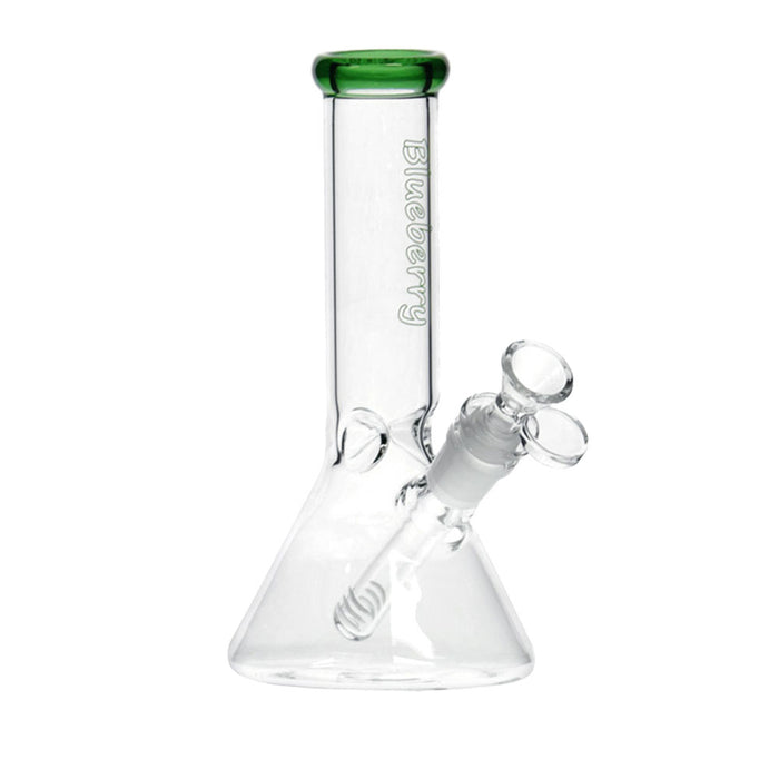 Blueberry - 8" Glass Beaker Bong with Colour Accent